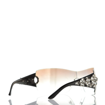 Bulgari Crystal Flower Sunglasses 652-B Black 4 of 8