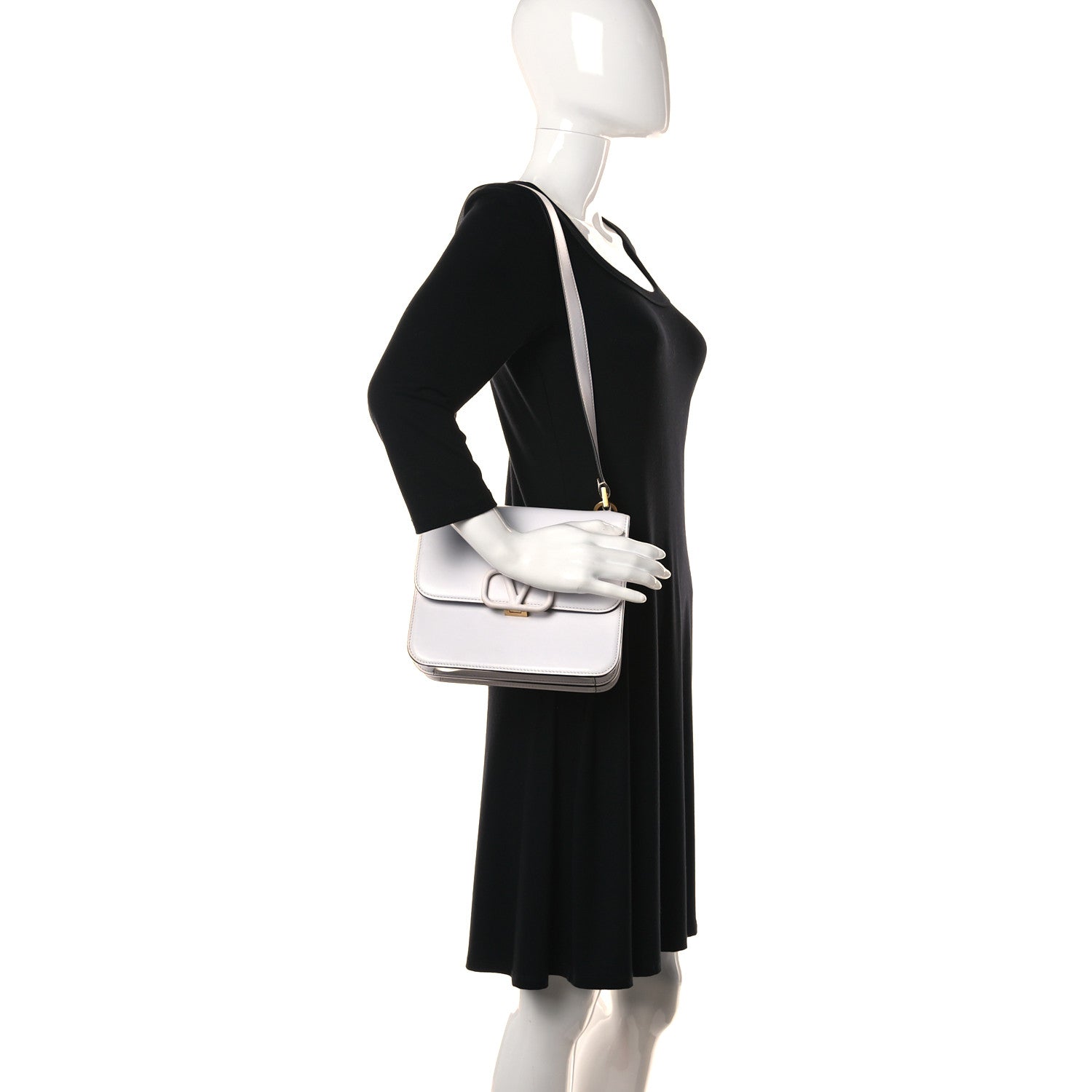 Valentino Garavani Smooth Calfskin Small VSling Shoulder Bag White 2 of 13