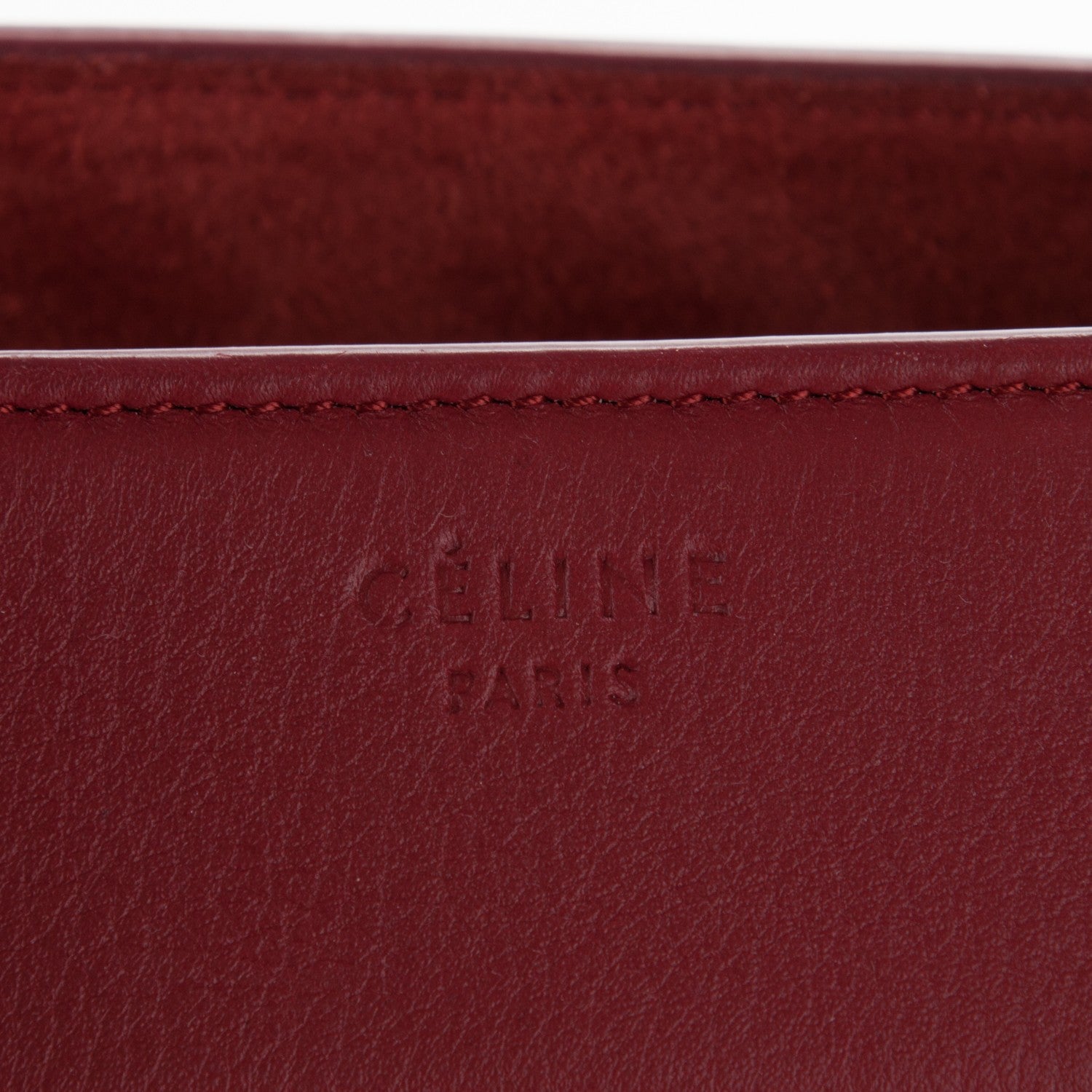 Celine Supple Calfskin Medium Phantom Luggage Red 7 of 13