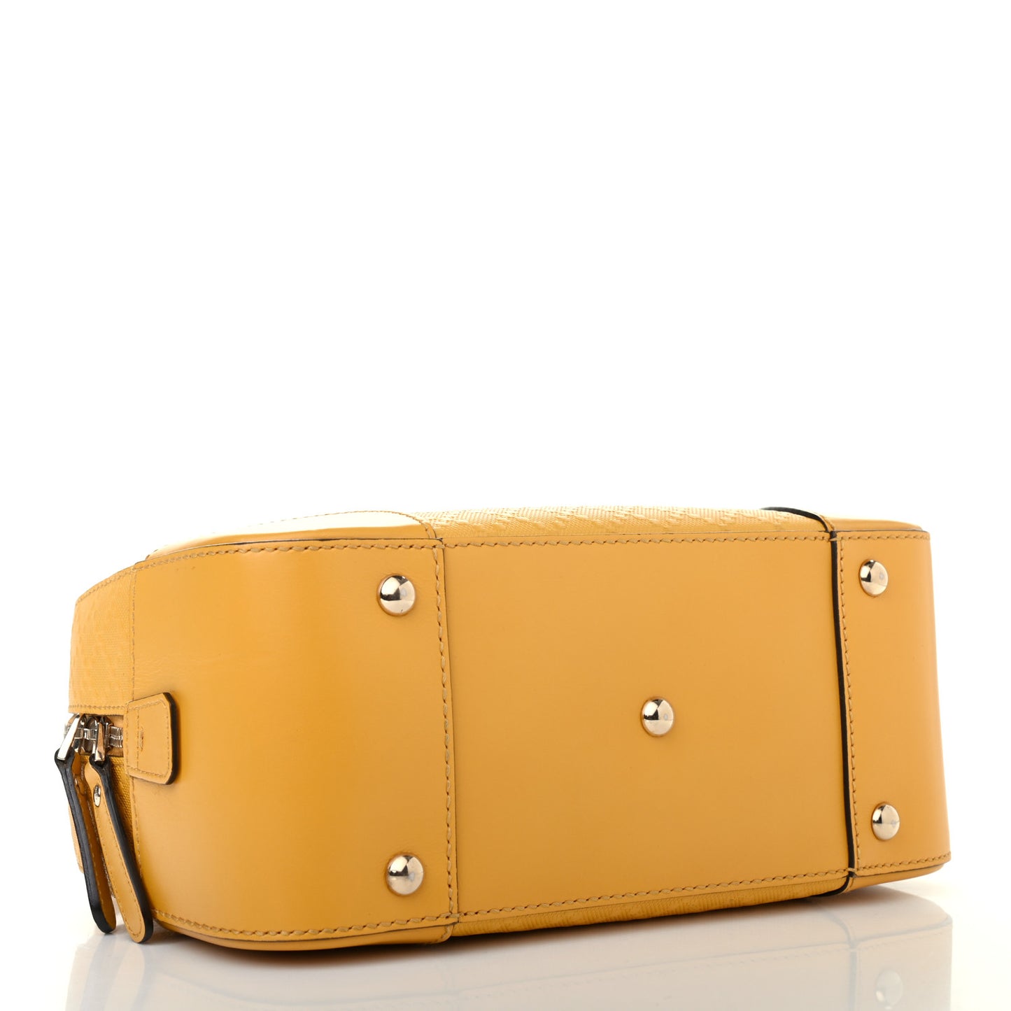 Calfskin Diamante Small Top Handle Bag Yellow
