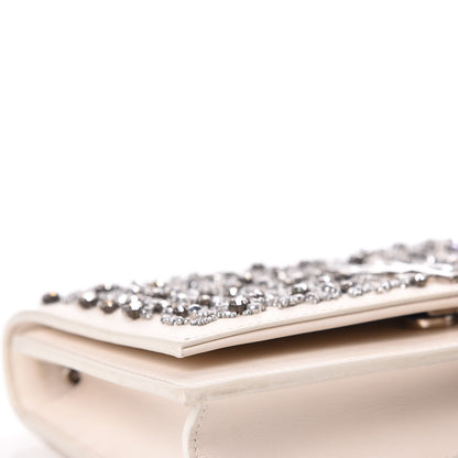 Saint Laurent Calfskin Bead Embellished Kate Monogram Tassel Chain Wallet White 6 of 17