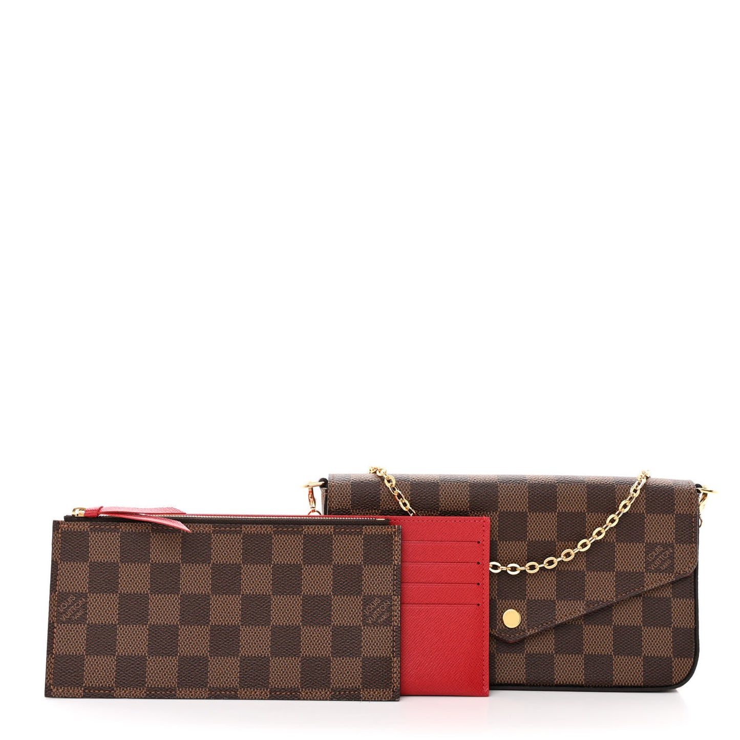 Damier Ebene Pochette Felicie Chain Wallet