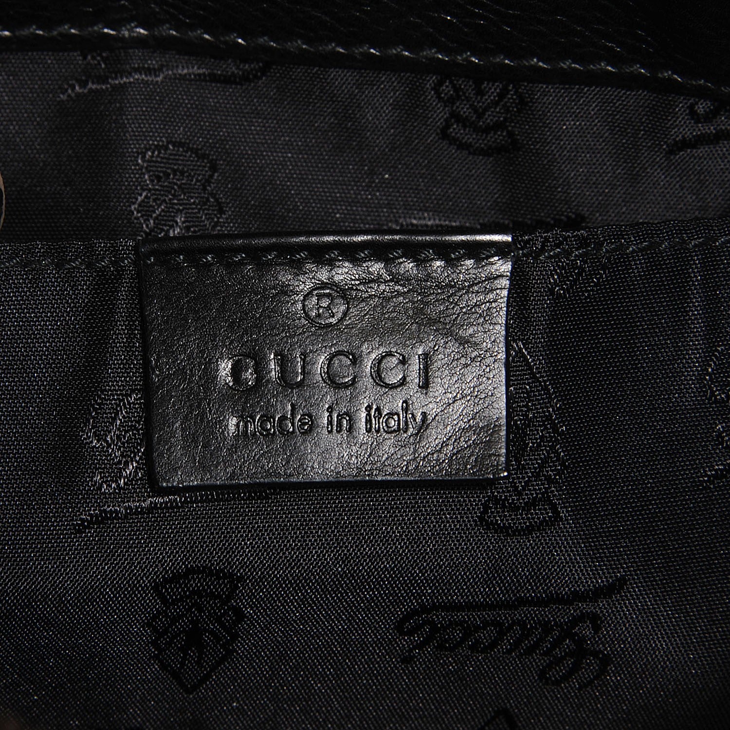 Gucci Calfskin Studded Babouska Clutch Black 6 of 9