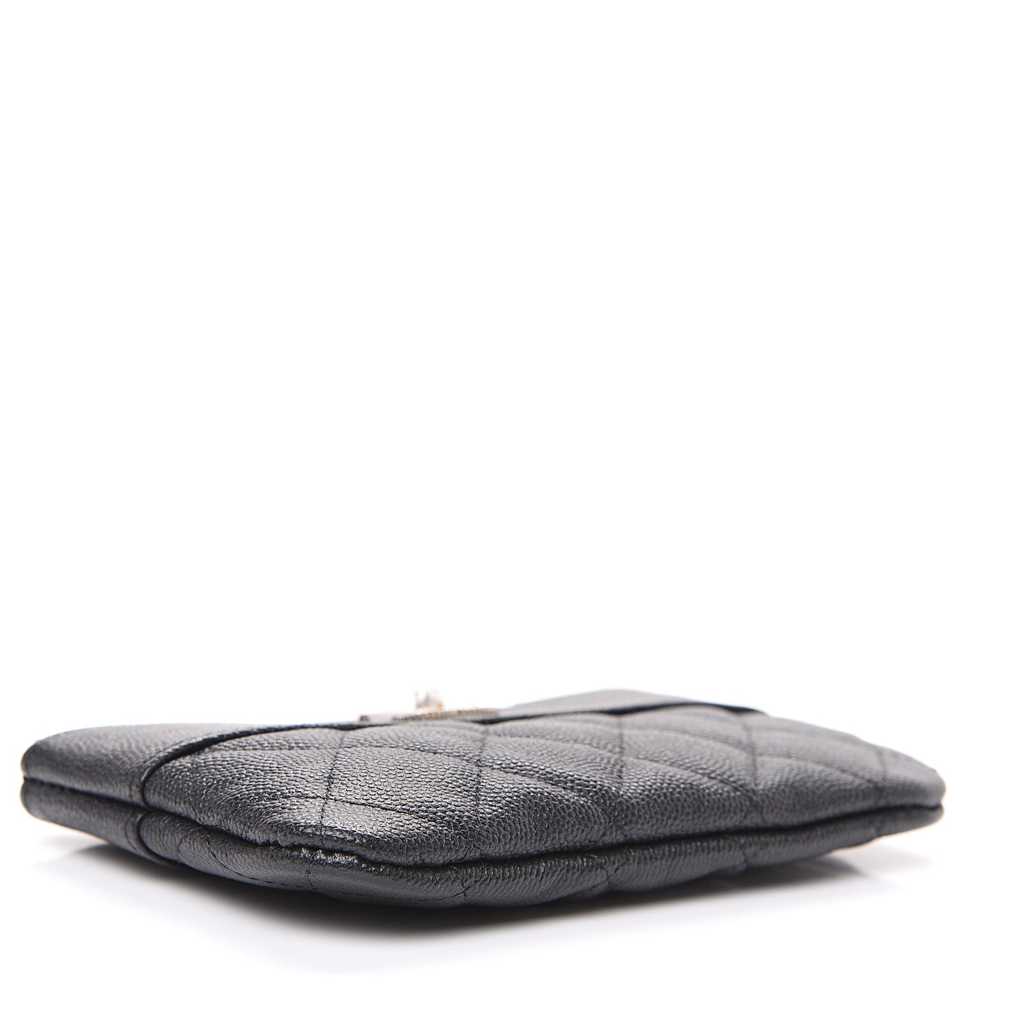 Caviar Quilted Small Vintage Mademoiselle Cosmetic Case Black
