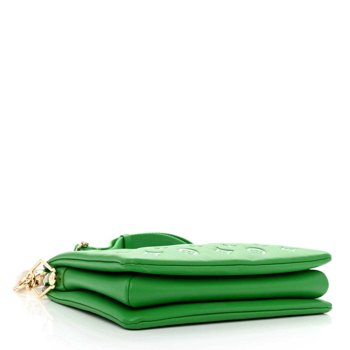 Lambskin Embossed Monogram LV Match Coussin PM Green White