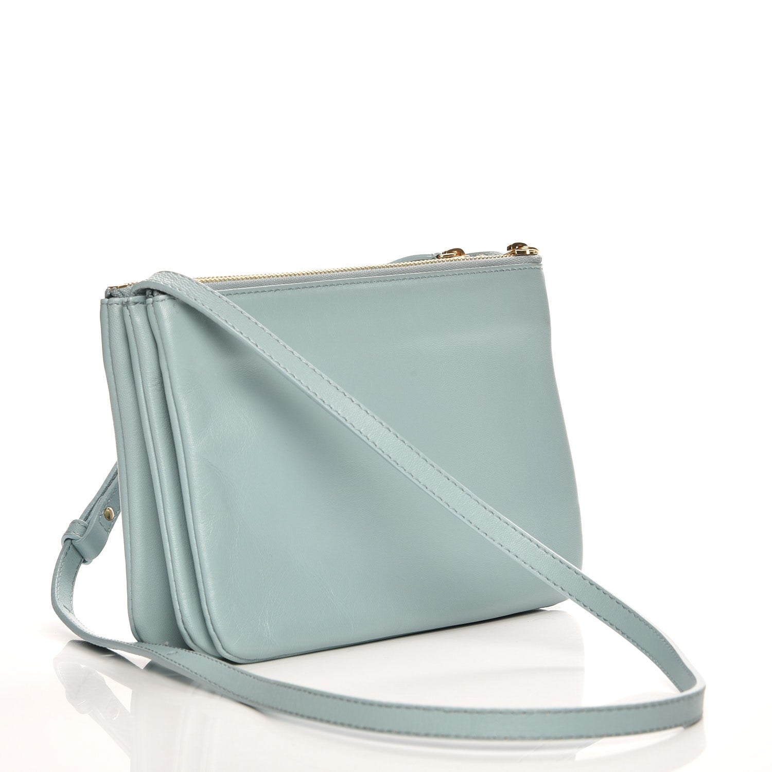 Celine Smooth Lambskin Small Trio Crossbody Bag Jade 3 of 7