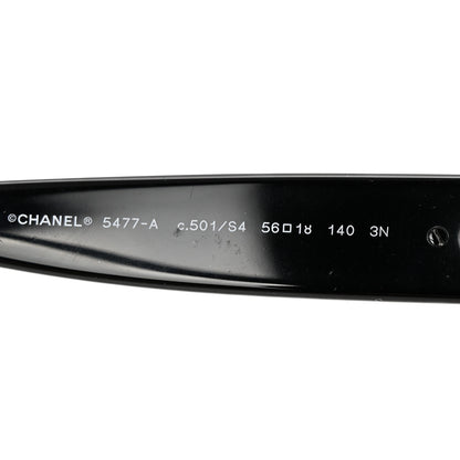 Chanel Acetate Enamel Heart Butterfly Sunglasses 5477-A Black 5 of 8