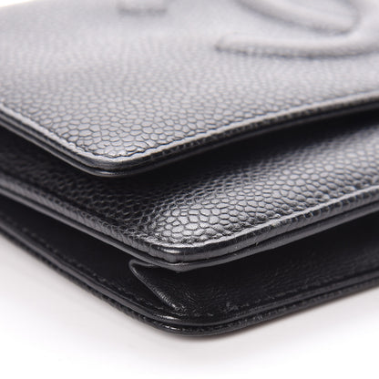 Chanel Caviar Timeless CC Wallet On Chain WOC Black 15 of 16