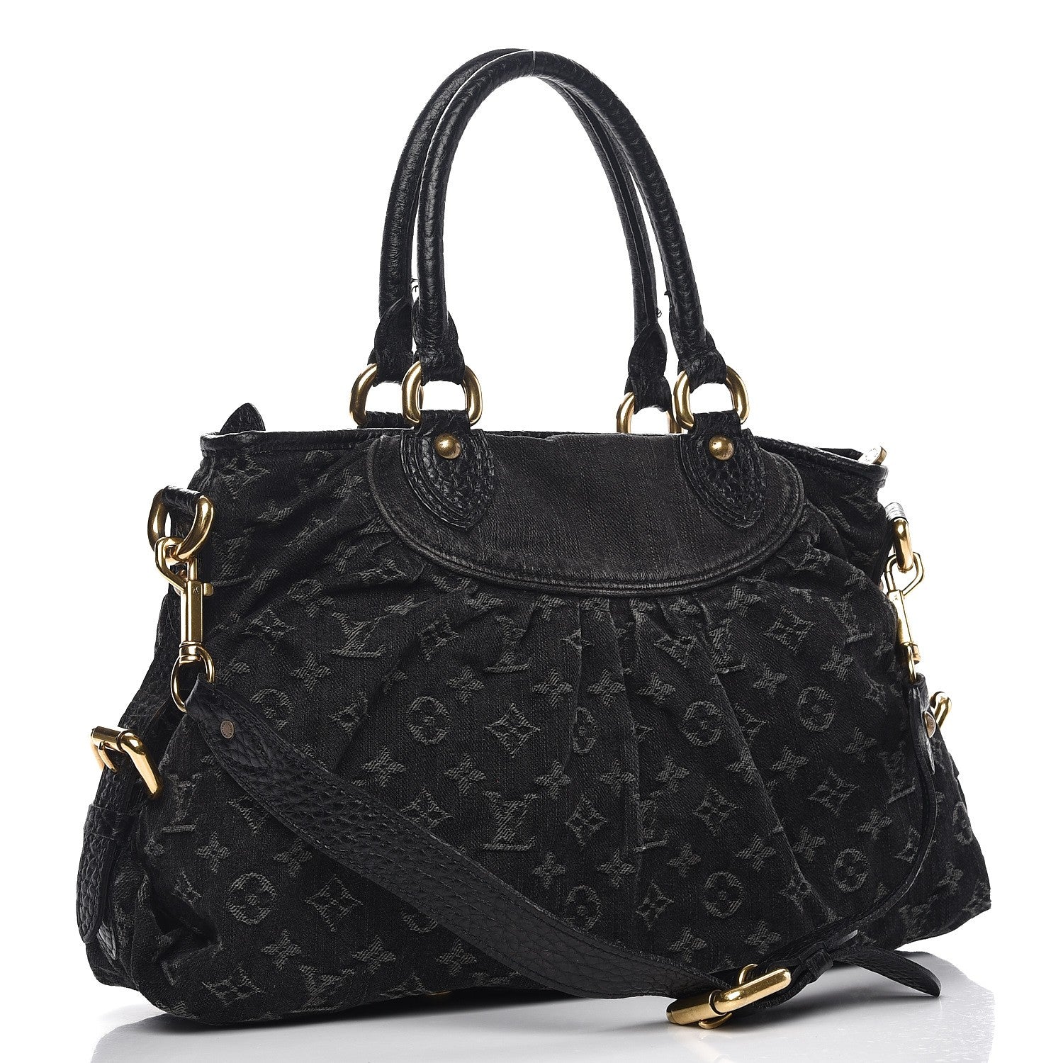 Louis Vuitton Denim Neo Cabby MM Black 3 of 10