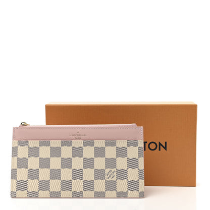Louis Vuitton Damier Azur Slim Purse Rose Balerine 7 of 7