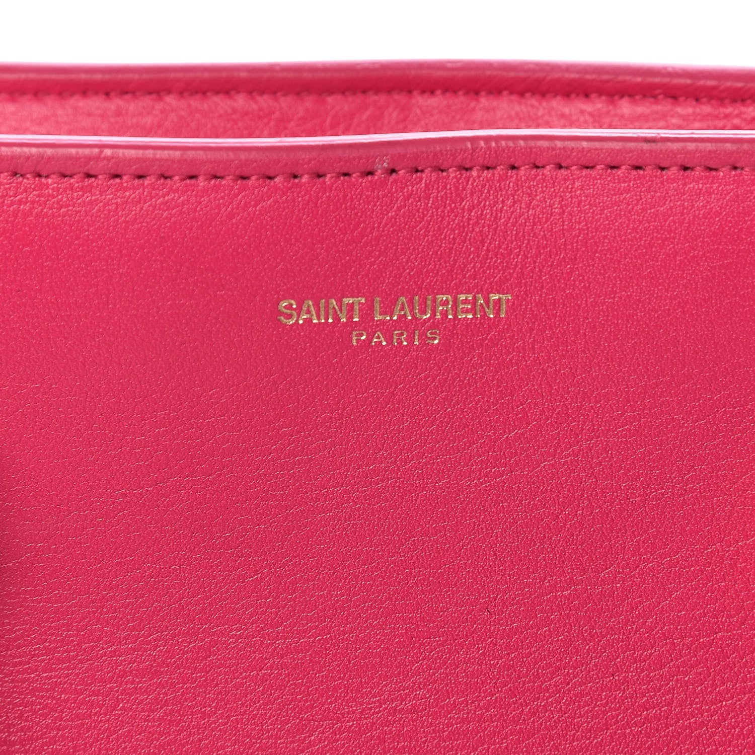Saint Laurent Calfskin Small Monogram Cabas Fuchsia 9 of 15
