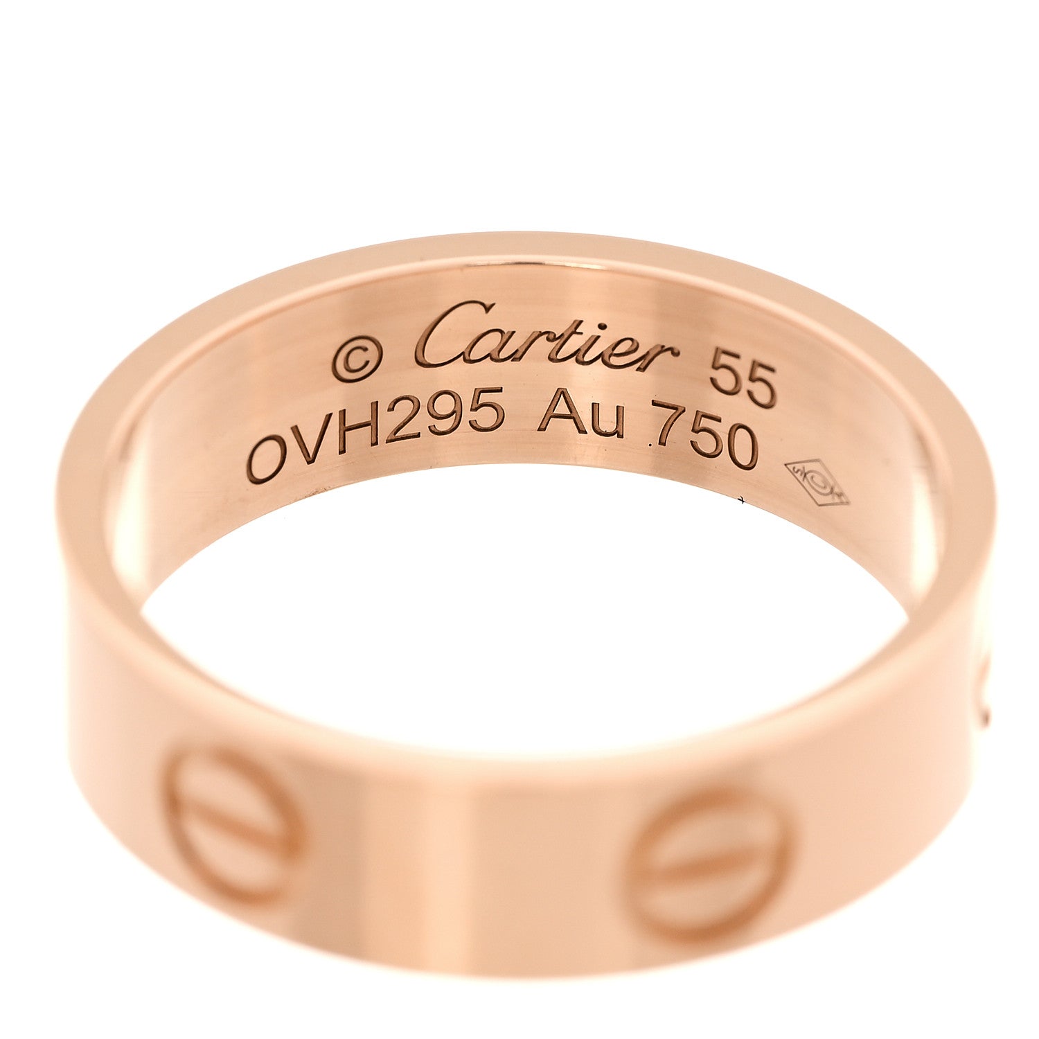 Cartier 18K Pink Gold 5.5mm LOVE Ring 55 7.25 4 of 5