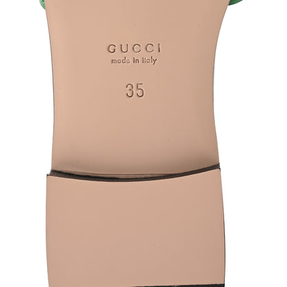 Gucci Cosmos Softy Calfskin Interlocking G Cut Out Slide Sandals 35 New Shamarock 7 of 9