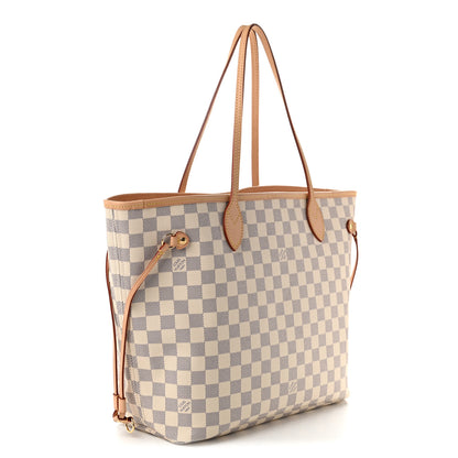 Louis Vuitton Damier Azur Neo Neverfull MM Rose Ballerine 2 of 8