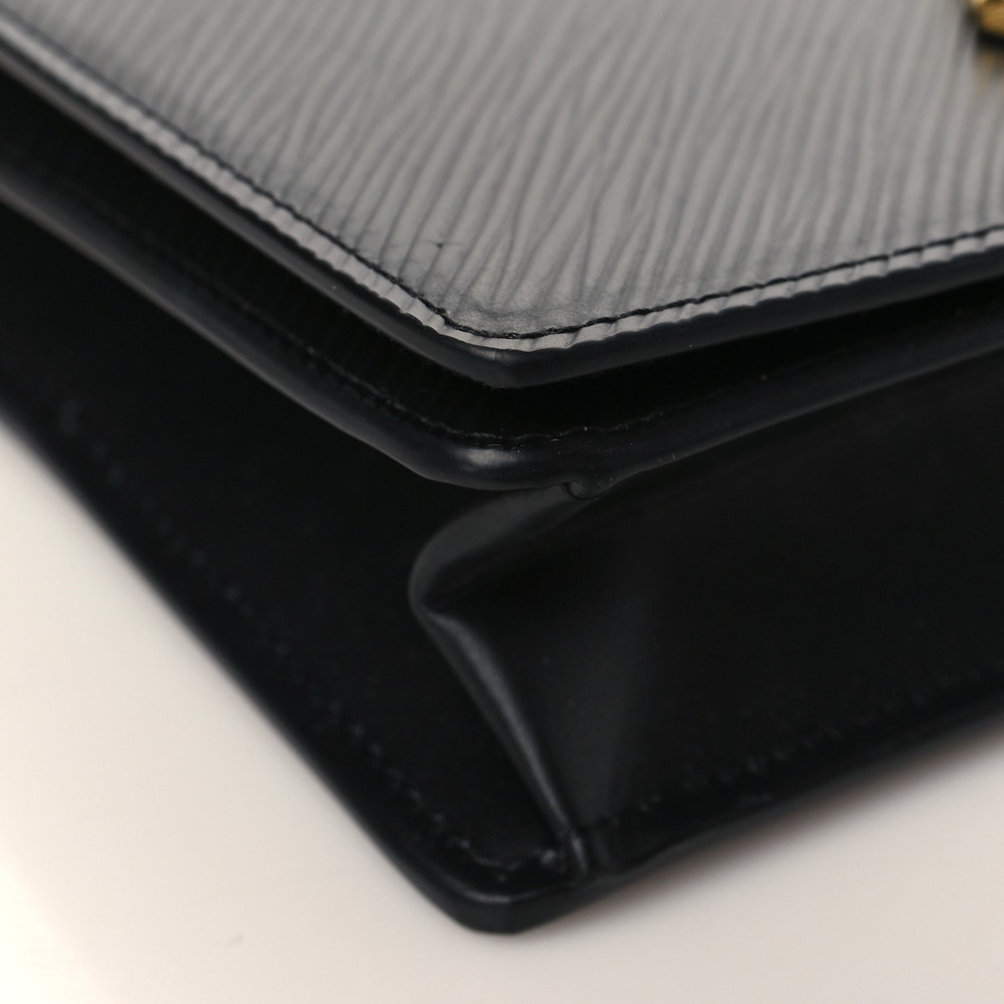 Epi Twist Belt Chain Wallet Black