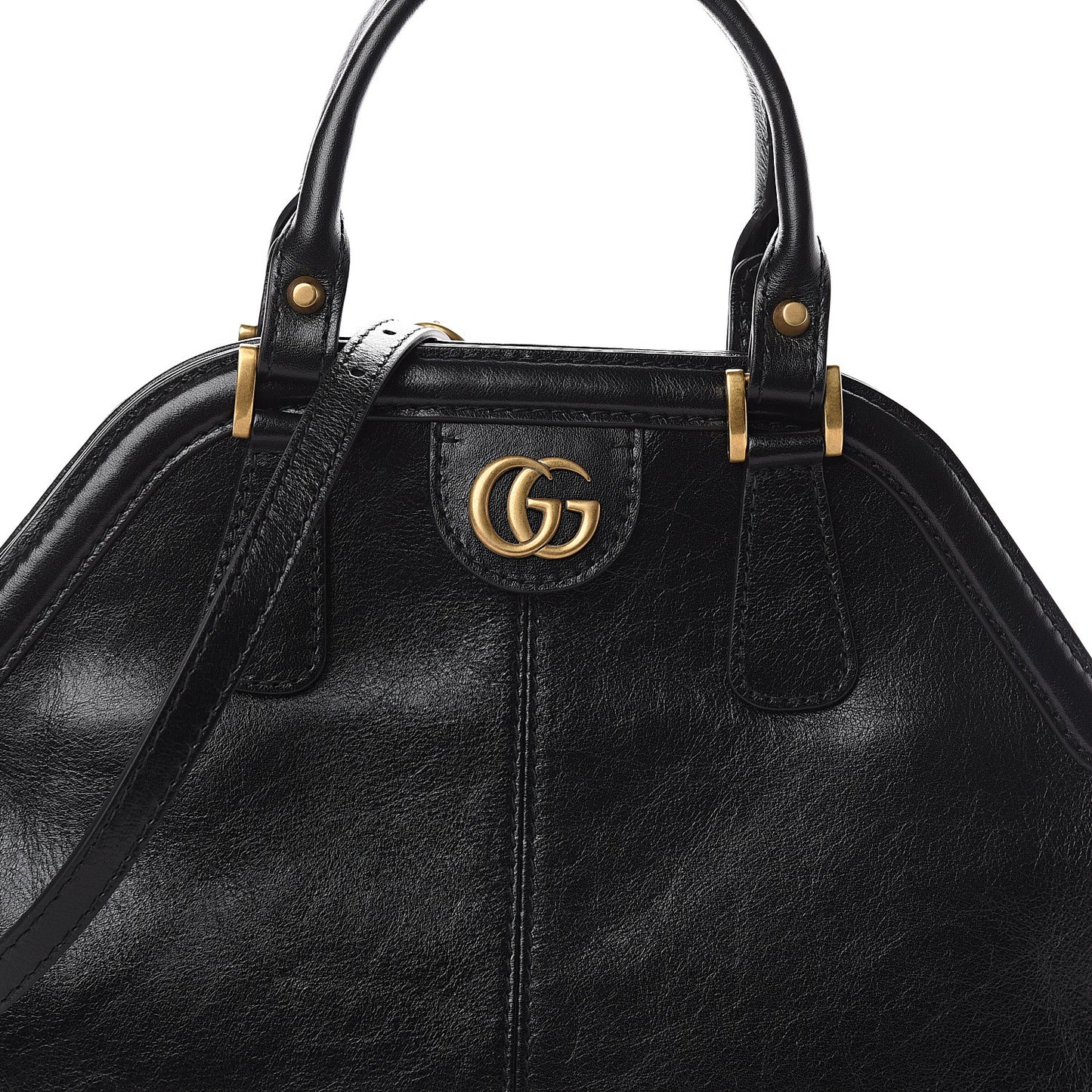 Calfskin Medium Re(Belle) Top Handle Bag Black
