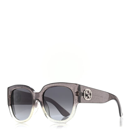 Gucci Glitter Square Optyl Sunglasses 3836/F/S Gray Silver 1 of 7