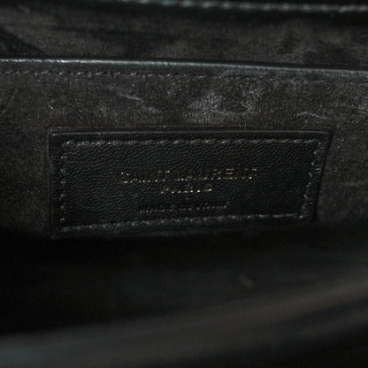 Saint Laurent Calfskin Medium Monogram Monochrome Sunset Black 6 of 11