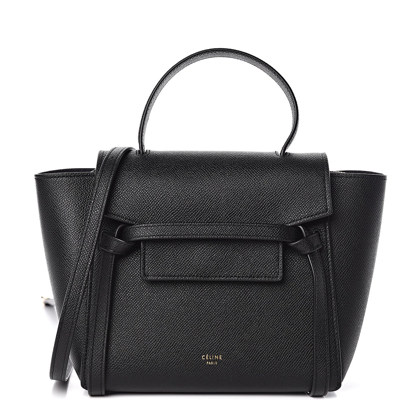 Grained Calfskin Nano Belt Bag Black