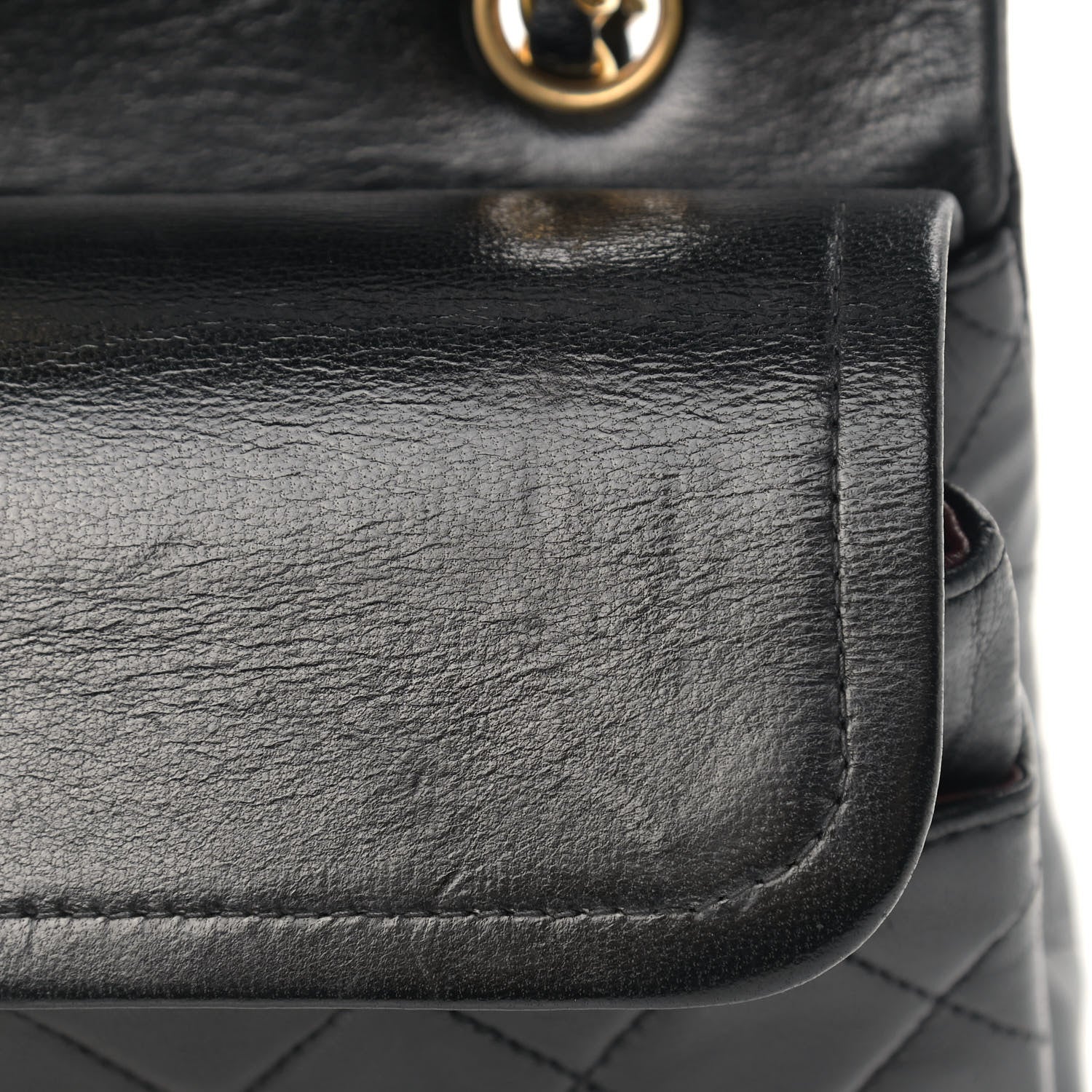 Chanel Lambskin Quilted Medium Double Flap Black 13 of 16