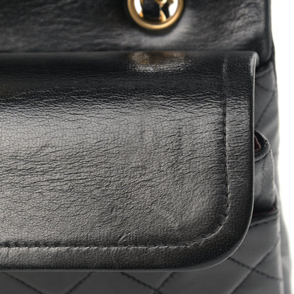 Chanel Lambskin Quilted Medium Double Flap Black 13 of 16