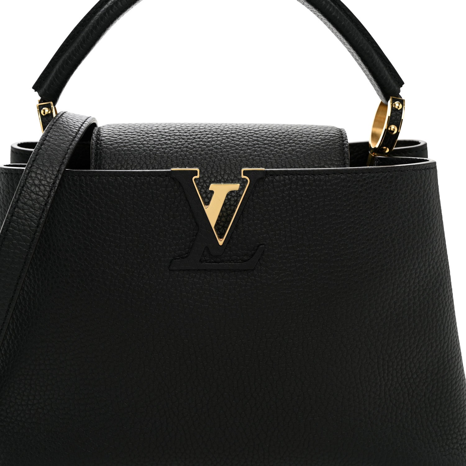 Louis Vuitton Taurillon Capucines PM Black 7 of 9
