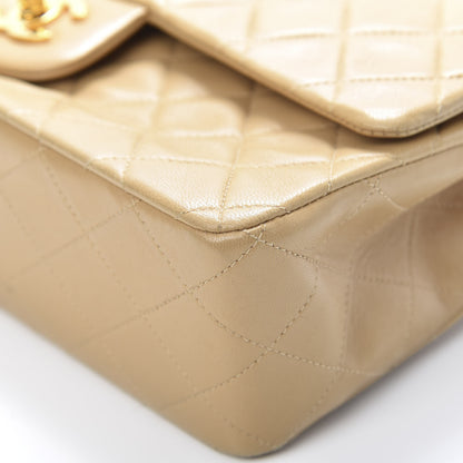 Chanel Lambskin Quilted Medium Double Flap Beige 11 of 18