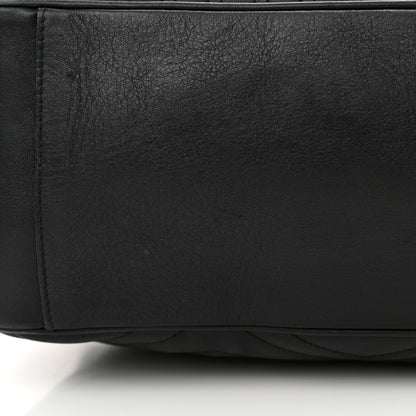 Gucci Calfskin Matelasse Maxi GG Marmont Top Handle Shoulder Bag Black Black 15 of 18