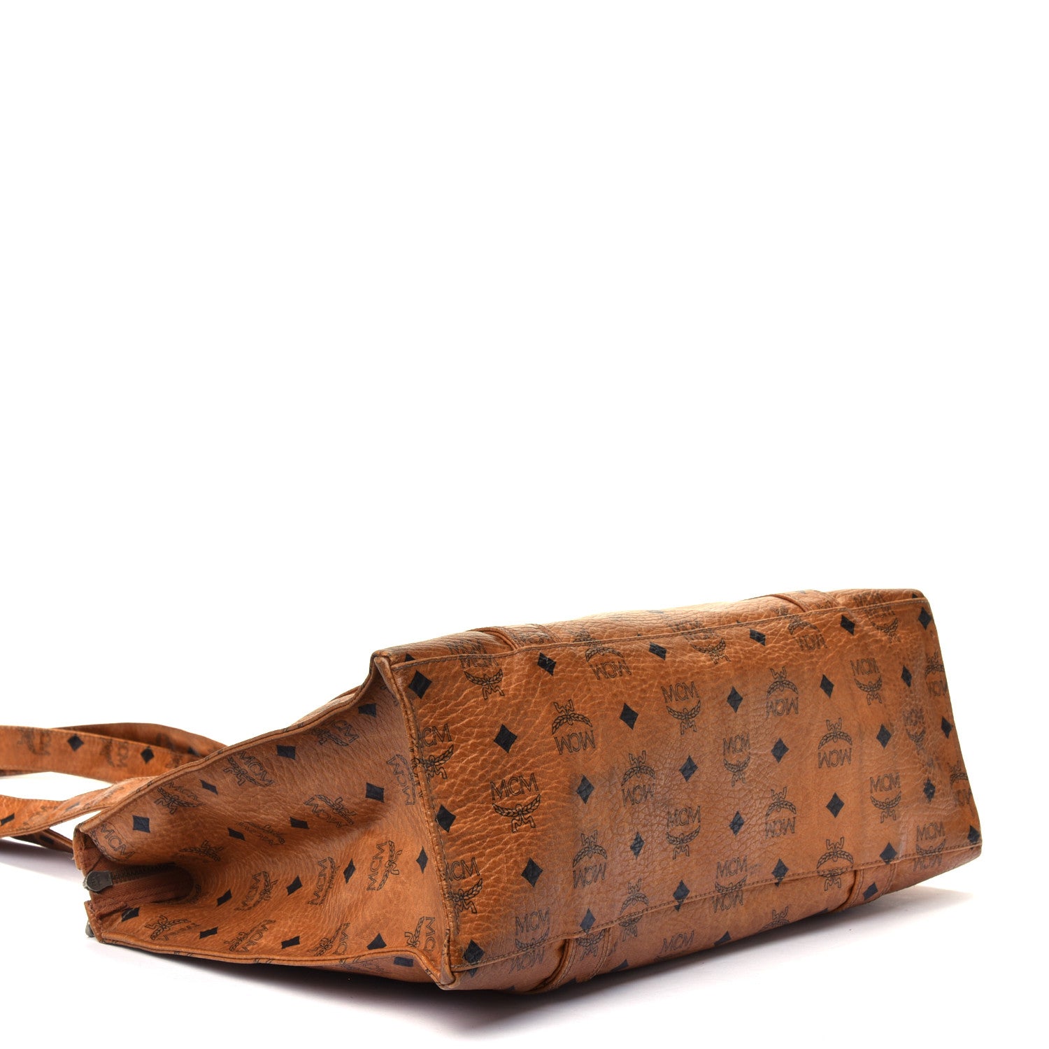 MCM Visetos Shopper Tote Cognac 3 of 7