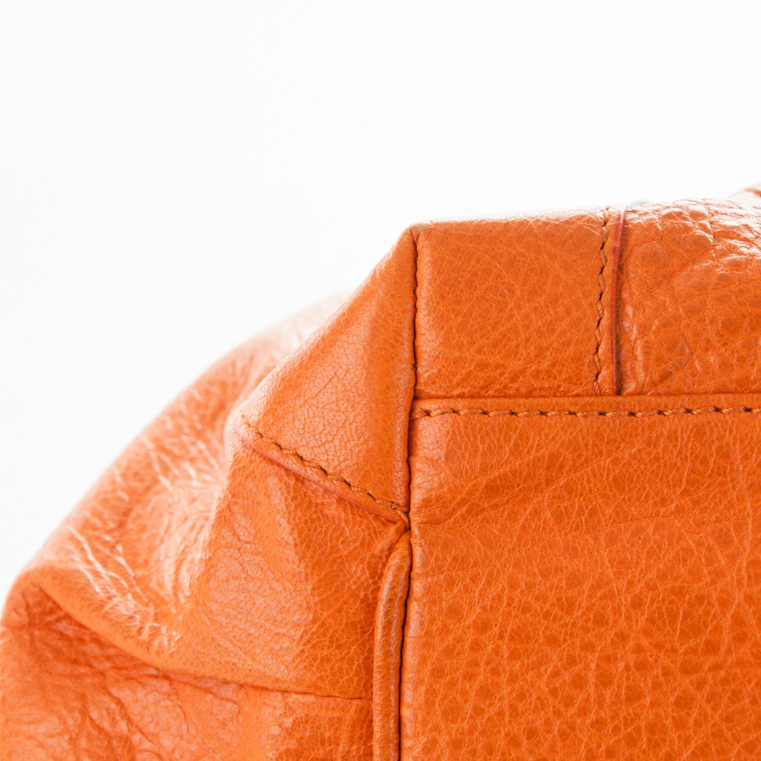 Balenciaga Agneau Classic Hardware S Sunday Tote Tangerine 9 of 14