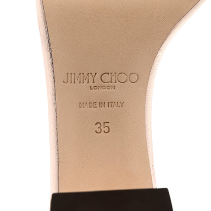 Jimmy Choo Metallic Nappa Jaimie Ankle Strap Sandals 35 Gold 7 of 8