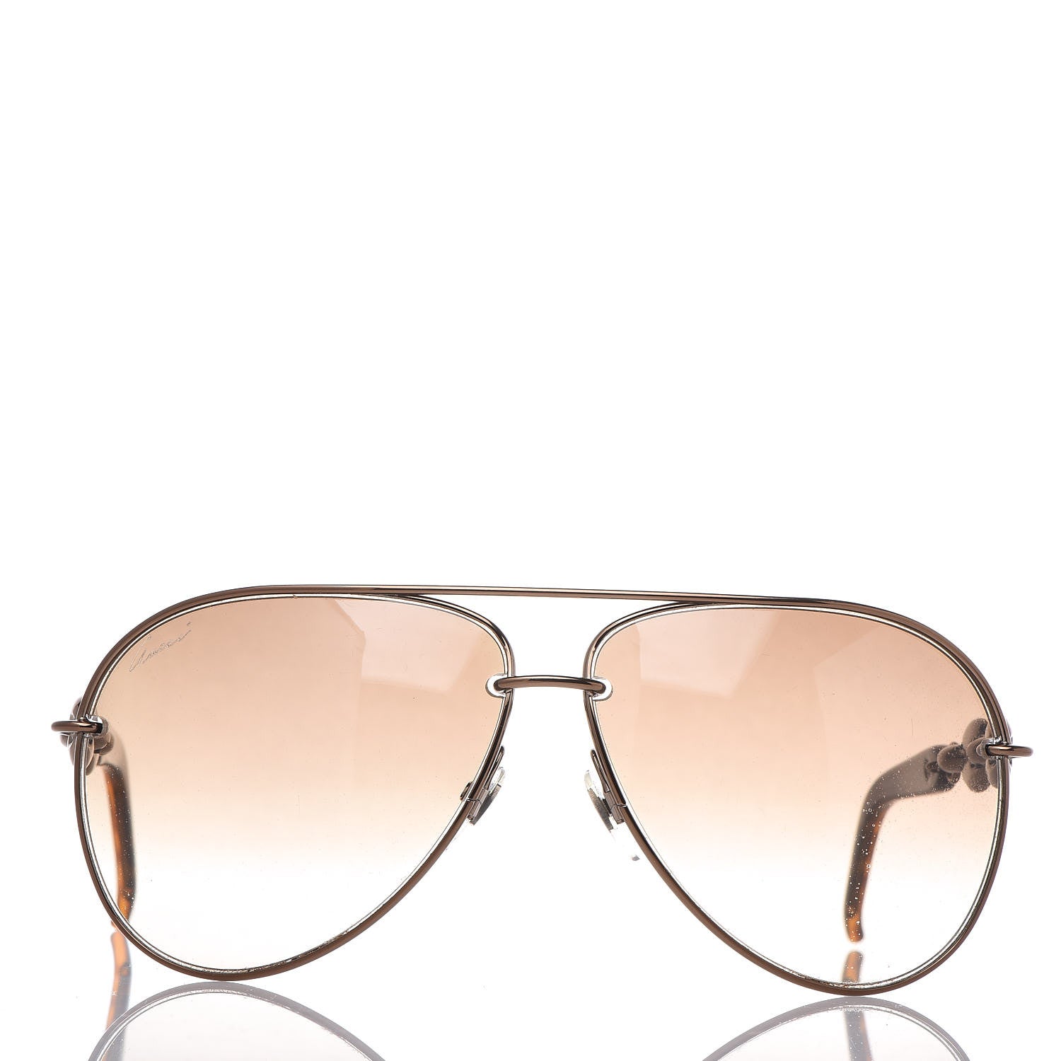 Gucci Marina Chain Aviator Sunglasses GG 4225/S Gold Brown 3 of 7