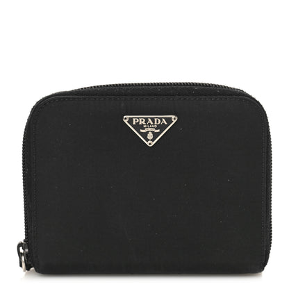 Prada Tessuto Nylon Compact Zip Around Wallet Black 1 of 10