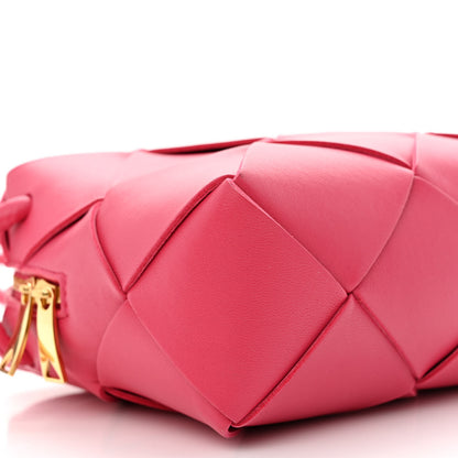 Bottega Veneta Lambskin Maxi Intrecciato Mini Cassette Camera Bag Cranberry 8 of 9