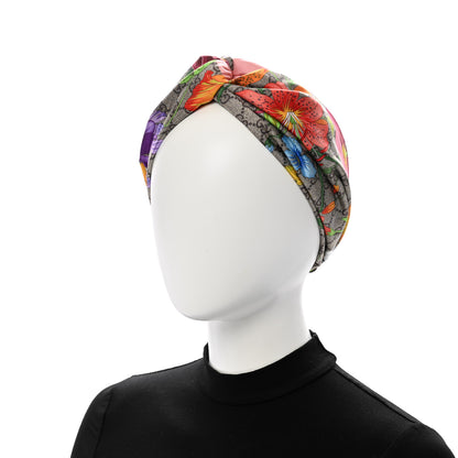 Gucci Silk Monogram Flora Print Headband M Pink 2 of 5