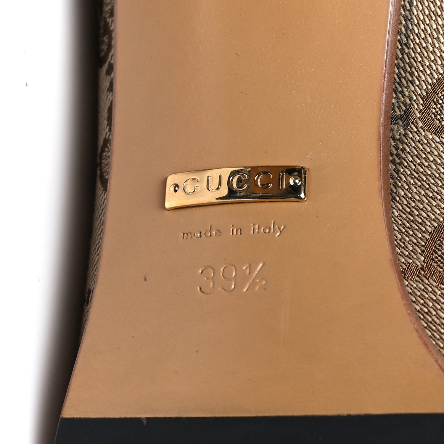 Gucci Monogram Over the Knee Boots 39.5 Beige Ebony 6 of 6