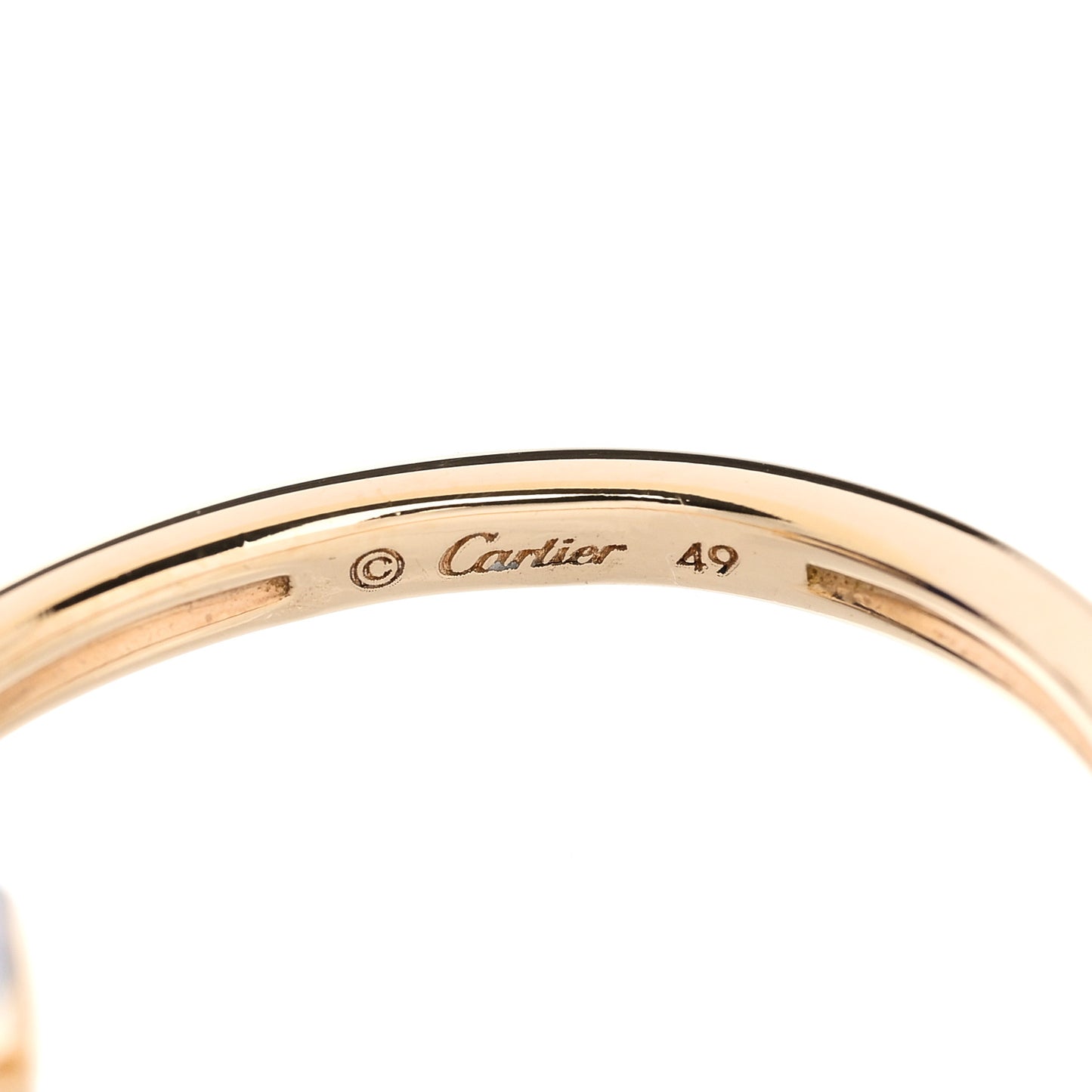 18K Yellow Gold Diamond Lapis Lazuli Amulette de Cartier Ring 49 5