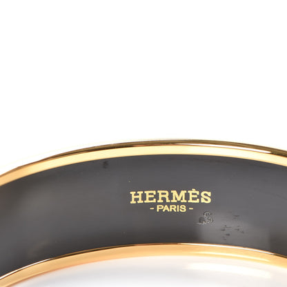 Hermes Enamel Printed Caleche Wide Bracelet 62 Mango 4 of 6