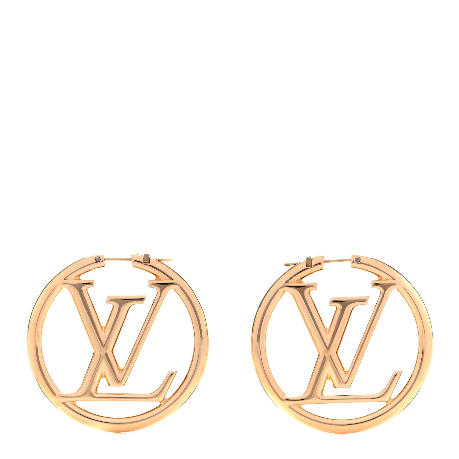 Louis Vuitton Metal Louise Hoop Earrings Gold 1 of 4