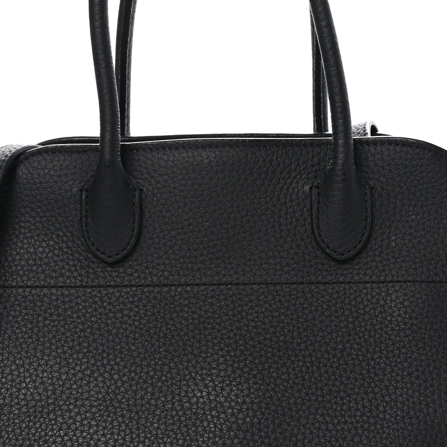 The Row Grained Calfskin Soft Margaux 10 Bag Black 7 of 11