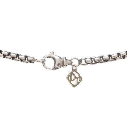 David Yurman Sterling Silver 14K Yellow Gold 3.6mm Box Chain Necklace 18" 4 of 5