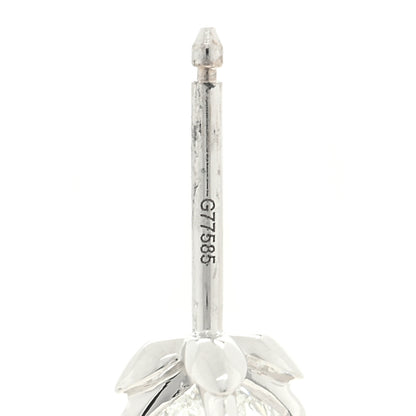 Louis Vuitton 18K White Gold Diamond LV Star Cut Stud Earrings 4 of 4