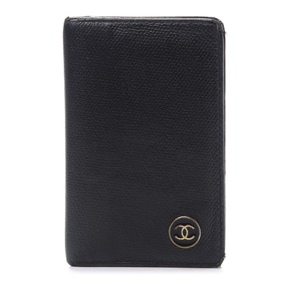 Chanel Grained Calfskin Small CC Button Pocket Agenda Cover Black 1 of 10
