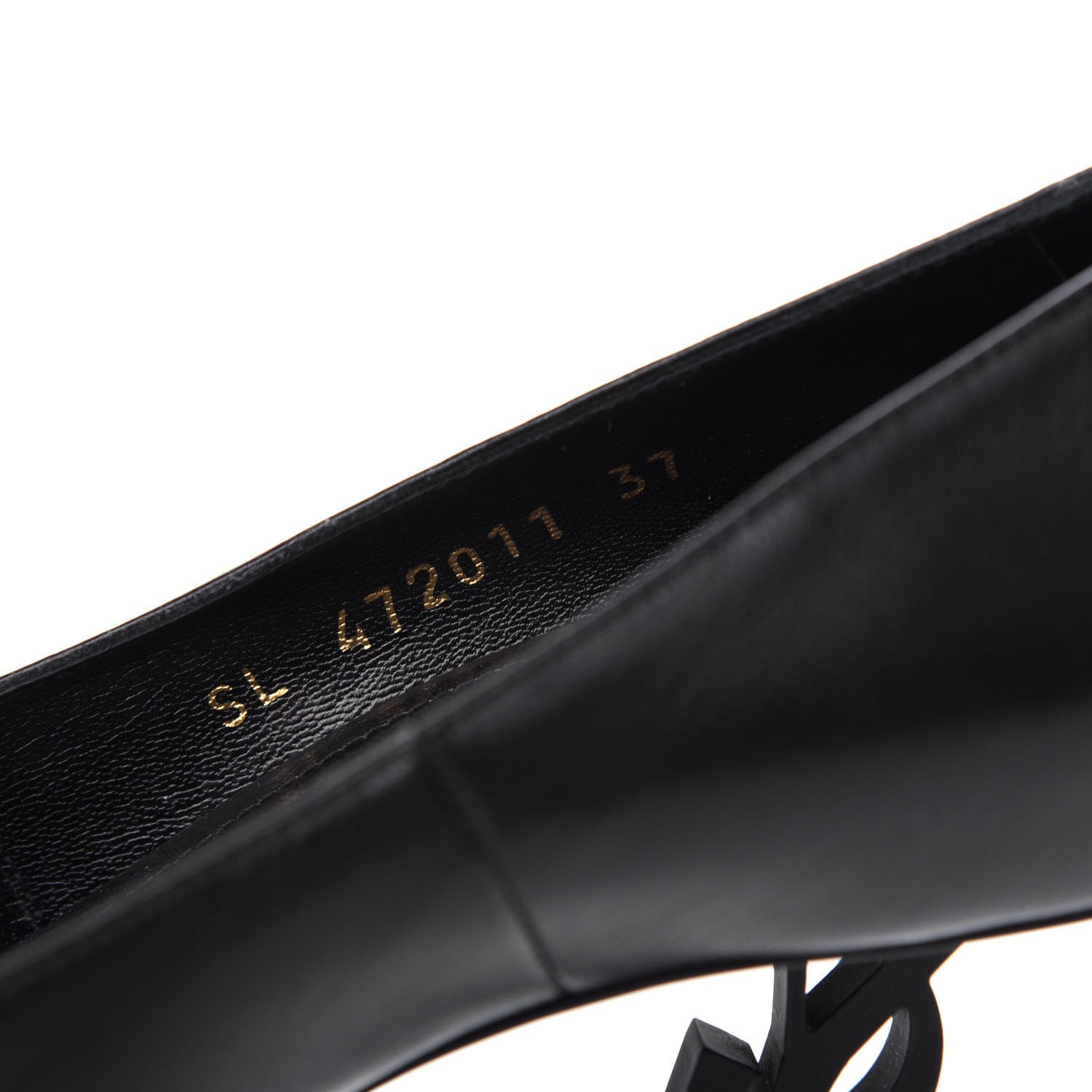 Saint Laurent Calfskin Opyum 110 Pumps 37 Black 10 of 11