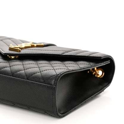 Saint Laurent Grain De Poudre Textured Mixed Matelasse Triquilt Medium Monogram Satchel Black 11 of 11