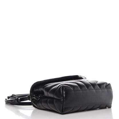 Saint Laurent Calfskin Y Quilted Monogram Toy Loulou Crossbody Bag Black 4 of 7