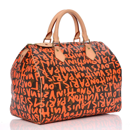 Louis Vuitton Monogram Graffiti Speedy 30 Orange 3 of 7