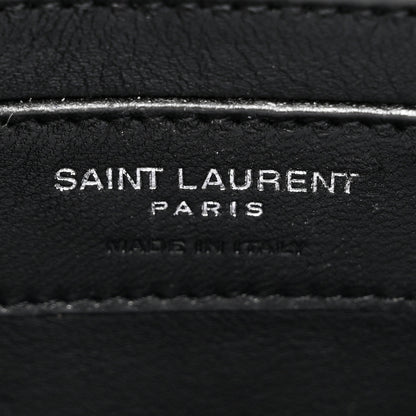 Saint Laurent Calfskin Y Quilted Monogram Small Loulou Chain Satchel Black 7 of 11