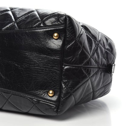 Chanel Glazed Calfskin Castle Rock Bowling Bag Black 10 of 10
