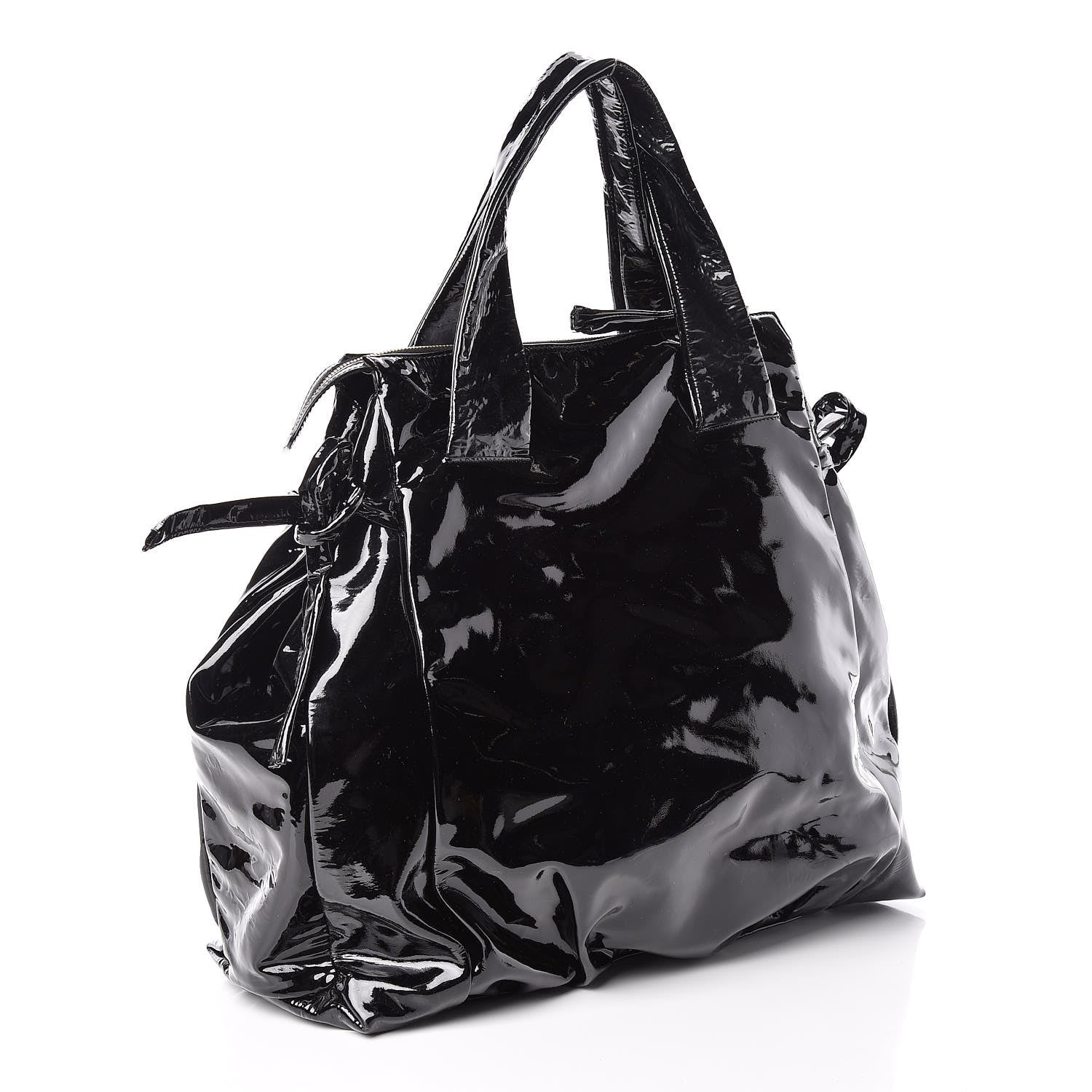 Gucci Patent Large Hysteria Tote Black 3 of 12